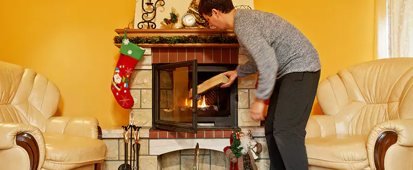Rusted Metal Fireplace Restoration in Uvalde, Texas